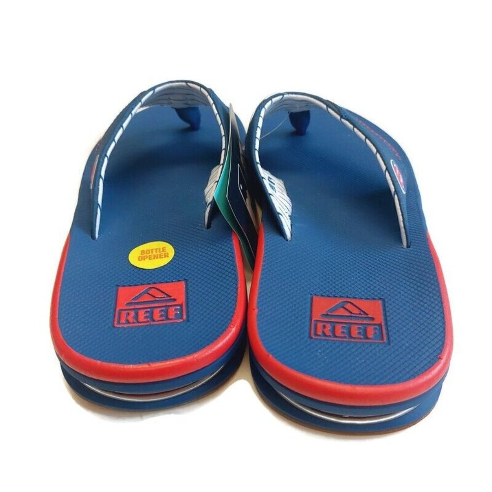 REEF Fanning X MLB Chicago Cubs Bottle Opener Sandals Mens Size 11 Womens 13 - Picture 7 of 12